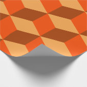 Papier Cadeau Cubes orange (Coin)