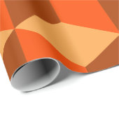 Papier Cadeau Cubes orange (Coin rond)