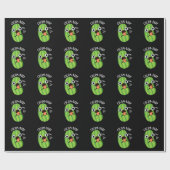 Papier Cadeau Cucum-burp Blague de Concombre Drôle Fond Sombre (Plat)