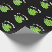 Papier Cadeau Cucumbird Funny Veggie Cucumber Pun Dark BG (Coin)