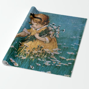 Papier Cadeau Cueillette de marguerites par Jessie Willcox Smith