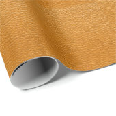 Papier Cadeau Cuir Brown, Arrière - plan de texture de fermeture (Coin rond)