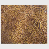 Papier Cadeau Cuir Brown Faux (Plat)