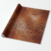 Papier Cadeau Cuir Brown Faux (Déroulé)