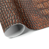 Papier Cadeau Cuir brun texturecuir,abstrait,antique, ,ar (Coin rond)