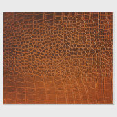 Papier Cadeau Cuir de crocodile Brown (Plat)