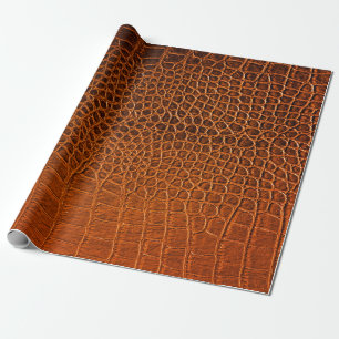 Papier Cadeau Cuir de crocodile Brown