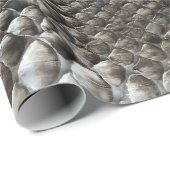 Papier Cadeau Cuir de serpent python de luxe riche élégant mode (Coin rond)