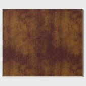 Papier Cadeau Cuir look marron vieux plumes (Plat)