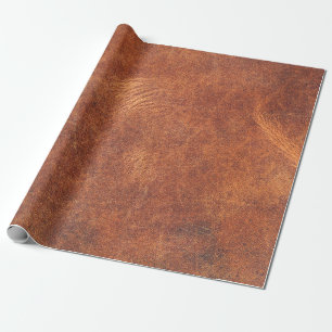 Papier Cadeau cuir marron abstrait texture fond cuir, t