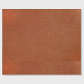 Papier Cadeau cuir orange (Plat)