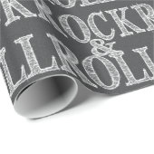 Papier Cadeau Cuir Rock & Roll modifiable (Coin rond)