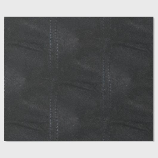 Papier Cadeau Cuir Soft Black Faux Suede (Plat)