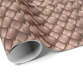 Papier Cadeau Cuir tissé, arrière - plan couleur bronze. (Coin rond)