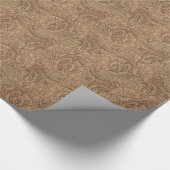 Papier Cadeau Cuir usiné occidental de brun en cuir d'impression (Coin)