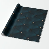 Papier Cadeau Cuir Vert Or Diamants (Déroulé)