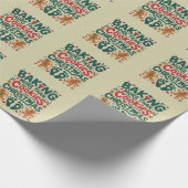 Papier Cadeau Cuire plus que des biscuits ce Noël Grossesse (Coin)