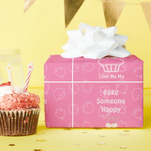 Papier Cadeau Cuire rose quelqu'un heureux