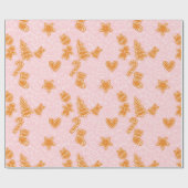 Papier Cadeau Cuisine Brown et blanche Noël rose (Plat)