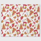 Papier Cadeau Cuisine de Noël mignonne papier enveloppant Cuisin (Plat)