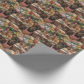 Papier Cadeau Cuisine de vacances allemande Pinscher : Noël fest (Coin)