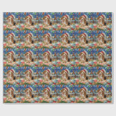 Papier Cadeau Cuisine de vacances beagle : Noël festif (Plat)