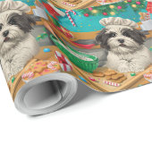 Papier Cadeau Cuisine de vacances Havanaise : Noël festif (Coin rond)