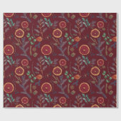 Papier Cadeau Cuisine d'hiver avec pin et orange séché (Plat)