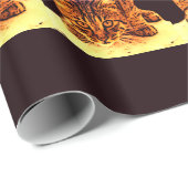 PAPIER CADEAU CUISINE WILD CAT (Coin rond)