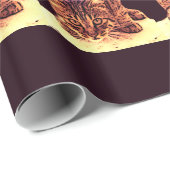 PAPIER CADEAU CUISINE WILD CAT (Coin rond)