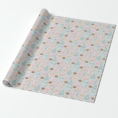 Papier Cadeau Cuisson aquarelle au gris clair (Déroulé)