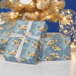 Papier Cadeau Cuite Siamese Kittens Mid Century Moderne