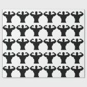 Papier Cadeau culturiste fléchissant des muscles (Plat)