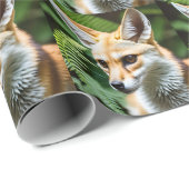 Papier Cadeau Cunning Fennec Fox, (Coin rond)
