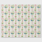 Papier Cadeau Cupcake de vacances Enfants personnalisés (Plat)