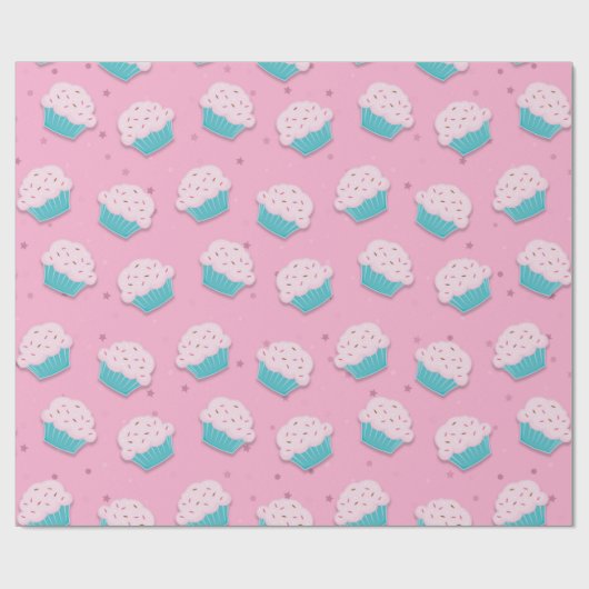 Papier Cadeau Cupcake Geschenkpapier (Plat)