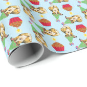 Papier Cadeau Cupcake Pembroke Welsh Corgi (Coin rond)