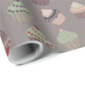 Papier Cadeau Cupcakes (Coin rond)