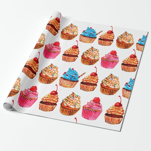 Papier Cadeau Cupcakes (Déroulé)
