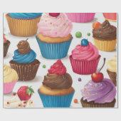 Papier Cadeau Cupcakes (Plat)