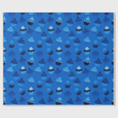 Papier Cadeau cupcakes aux bleuets (Plat)