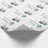 Papier Cadeau Cupcakes & Balloon | Faux Parties scintillant Anni (Coin)