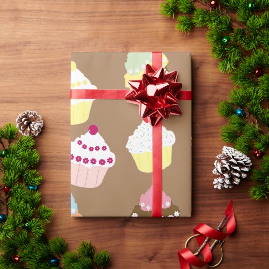 Papier Cadeau Cupcakes Delicious Decorated Birthday (Cadeau de vacances)