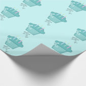 Papier Cadeau Cupcakes doux d'anniversaire avec bougies (Coin)