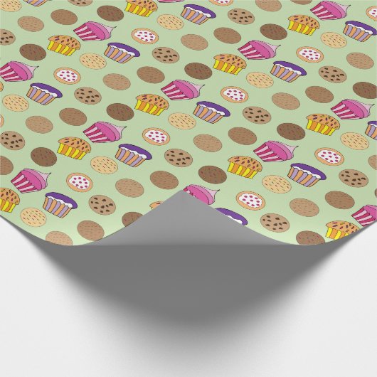 Papier Cadeau Cupcakes et cookies (Coin)