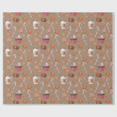 Papier Cadeau Cupcakes Rustiques Kraft Coca Cookies & Sucres de  (Plat)