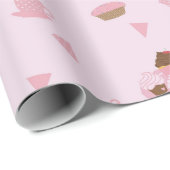 Papier Cadeau Cupcakes/Thé (Coin rond)