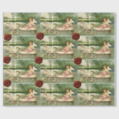 PAPIER CADEAU CUPID VALENTINE, PULSÉ PAR DES SWANS, SCEAU DE CIR (Plat)