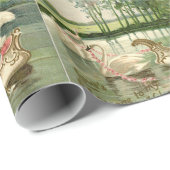 PAPIER CADEAU CUPID VALENTINE, PULSÉ PAR DES SWANS, SCEAU DE CIR (Coin rond)