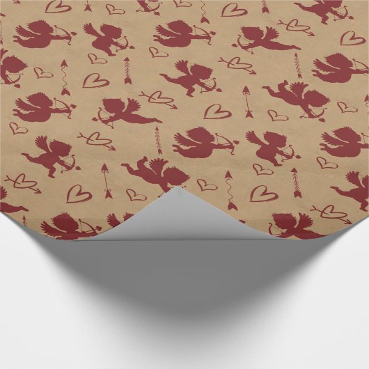 Papier Cadeau Cupids Arrows and Hearts (Coin)